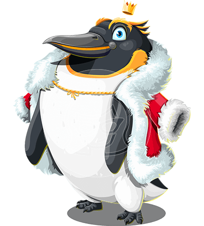 King Penguin Cartoon Character