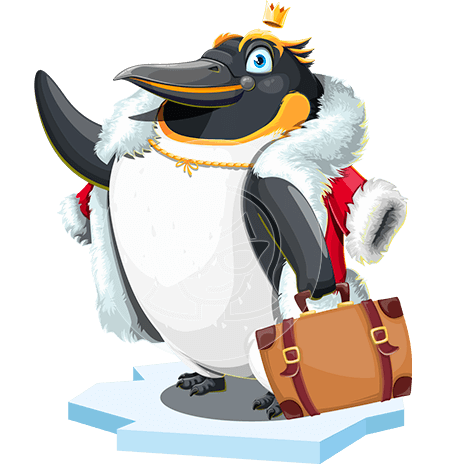 King Penguin Cartoon Character