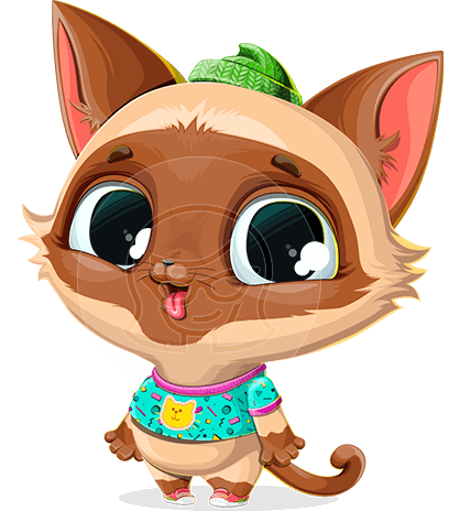 Little Cat Cartoon Character