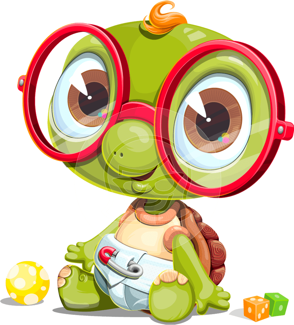 Little Turtle Cartoon Character