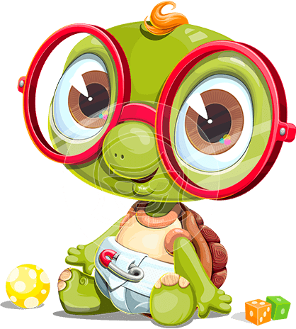 Little Turtle Cartoon Character