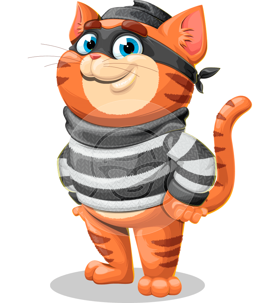 Cat Burglar Cartoon Character