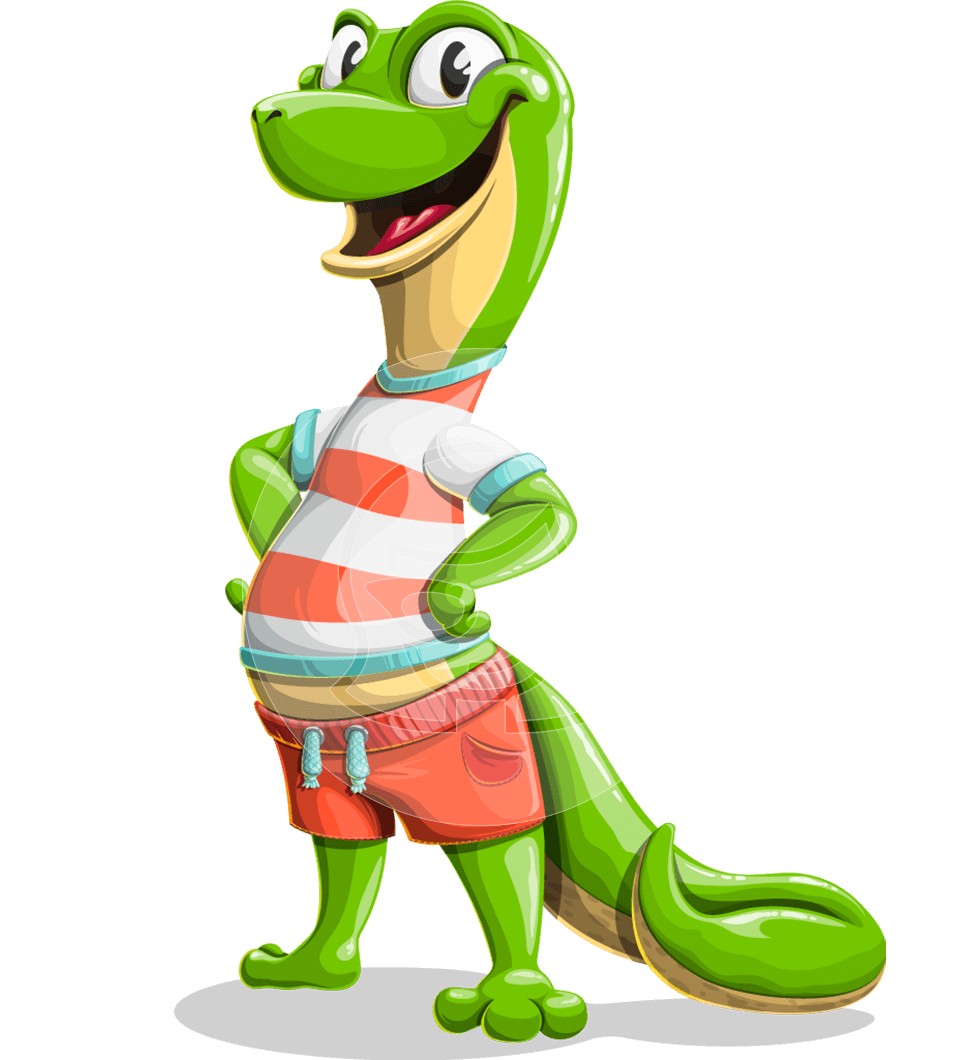 Lizard Cartoon Character