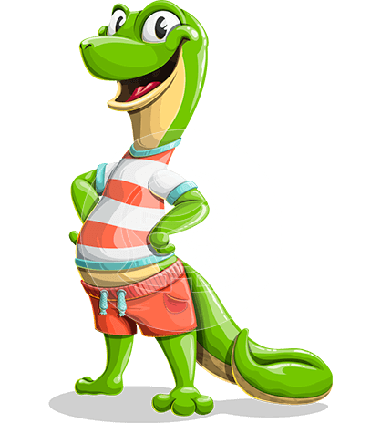 Lizard Cartoon Character