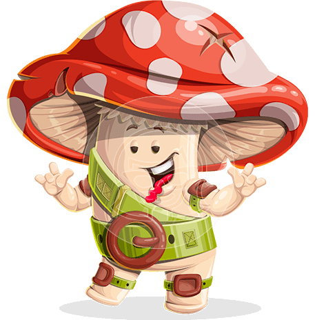 Mushroom Cartoon Character