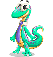 Gecko Cartoon Character