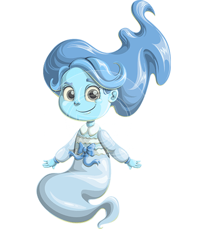 Ghost Girl Cartoon Character