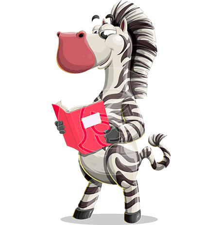 Cool Zebra Cartoon Character