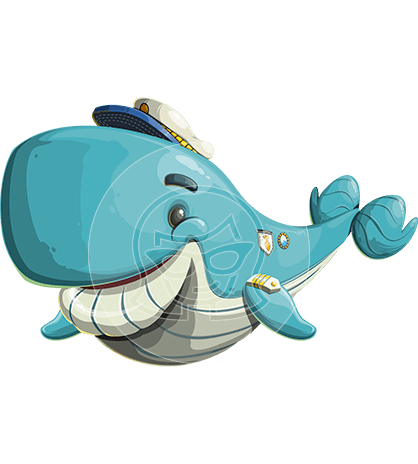 Whale Cartoon Character