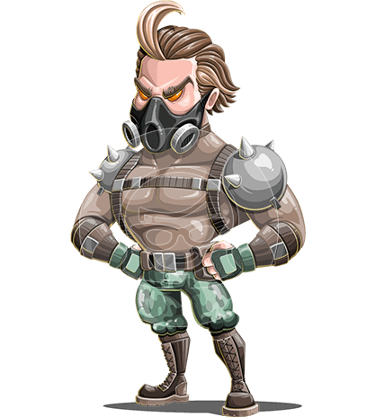 Supervillain Cartoon Character