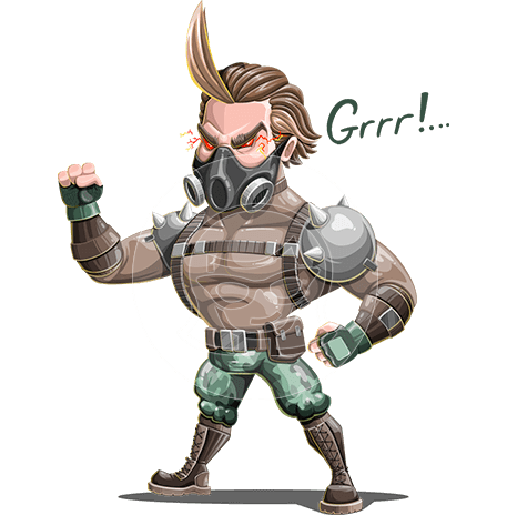 Supervillain Cartoon Character