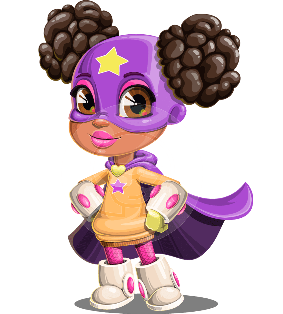 African-American Girl Superhero Character