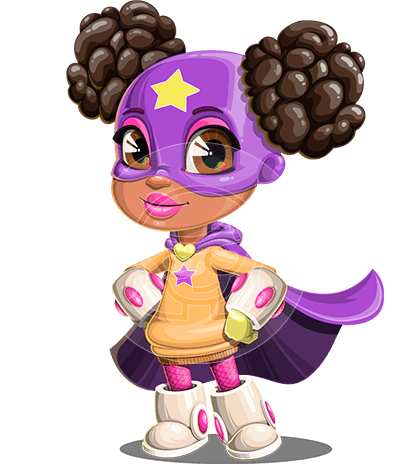 African-American Girl Superhero Character