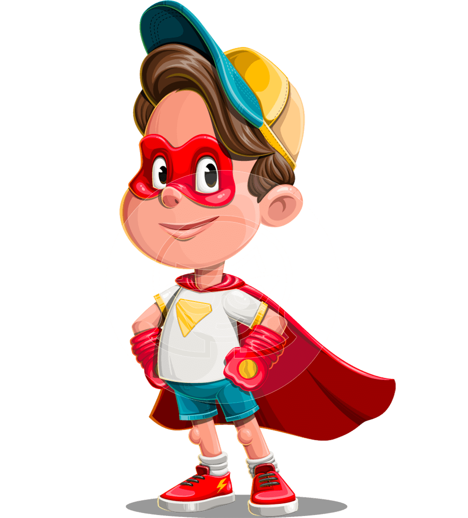 Super Hero Boy Cartoon Character