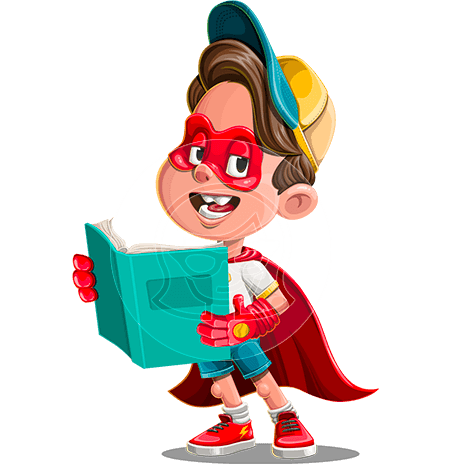 Super Hero Boy Cartoon Character
