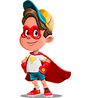 Super Hero Boy Cartoon Character