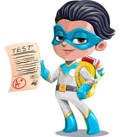 Superhero Cartoon Child Character