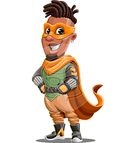 African-American hero cartoon