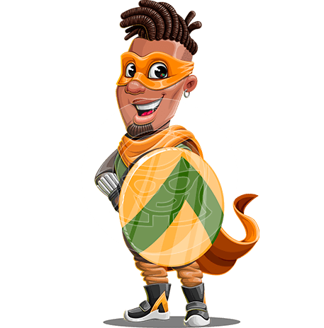 African-American hero cartoon