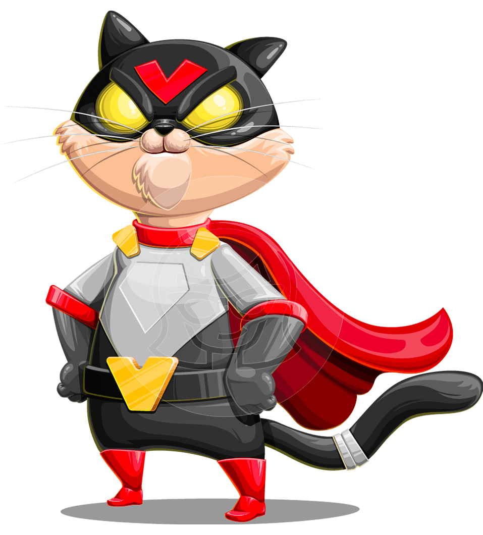Cartoon Cat Villain Character