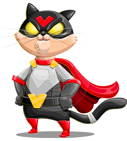 Cartoon Cat Villain Character