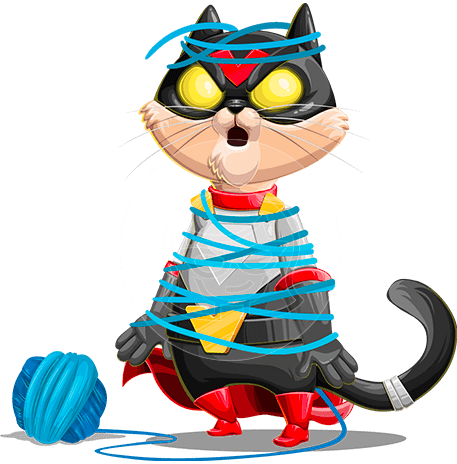 Cartoon Cat Villain Character