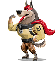 Dog Superhero Cartoon Character