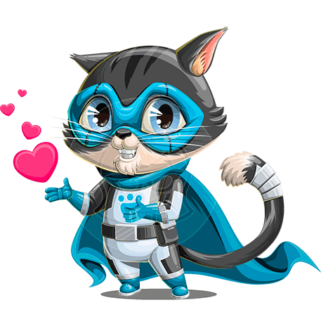 Super Cat Cartoon Character