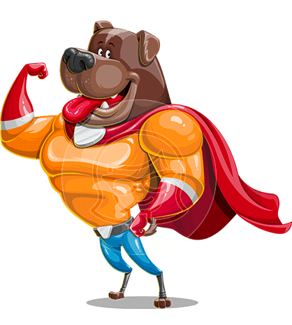 Super Dog Cartoon Character