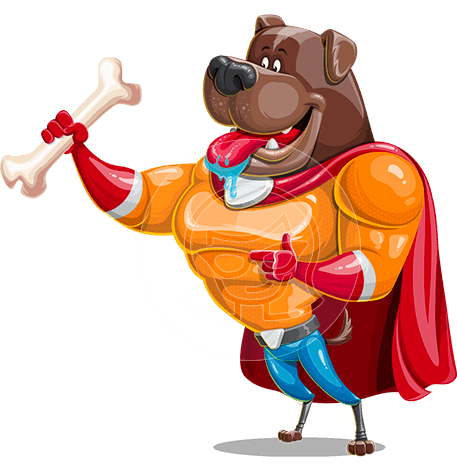 Super Dog Cartoon Character