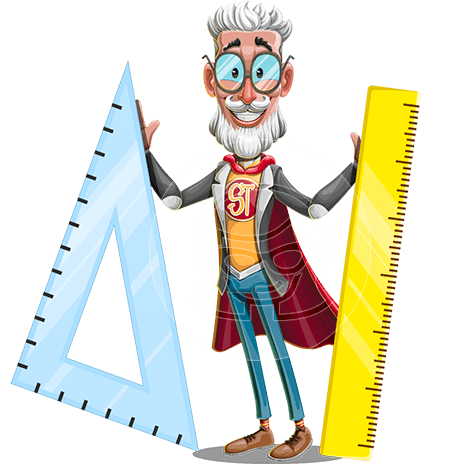 Super Teacher With Cape Cartoon Character