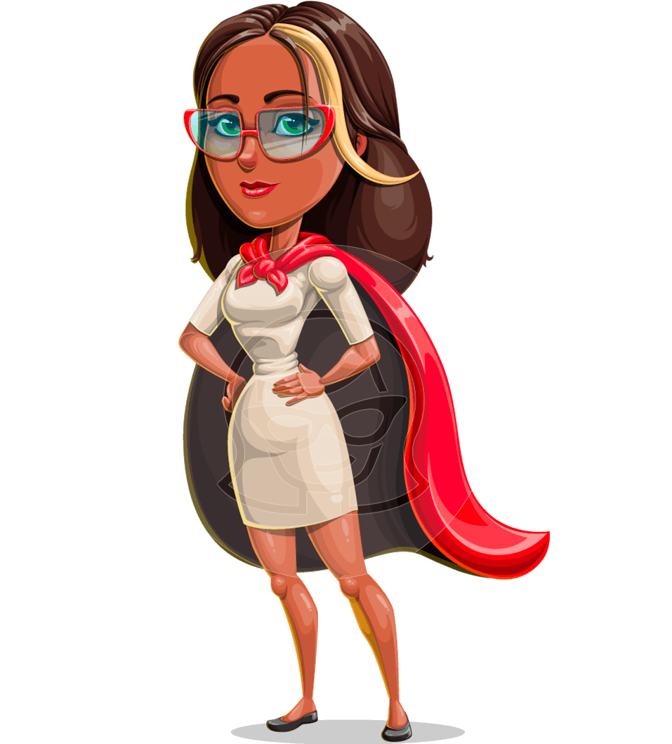 Super Teacher With Glasses Cartoon Character