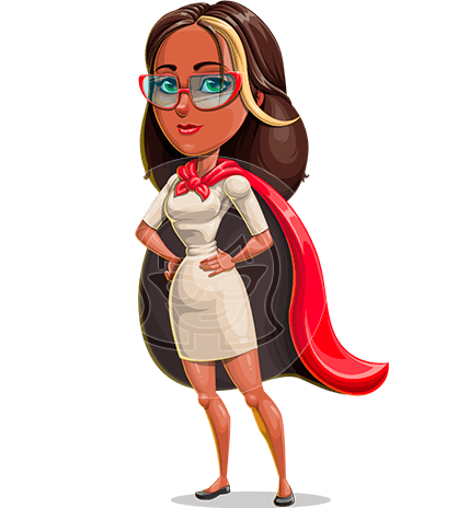 Super Teacher With Glasses Cartoon Character
