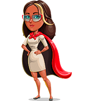 Super Teacher With Glasses Cartoon Character