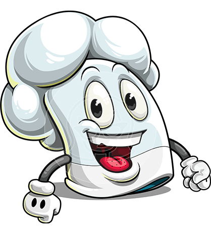 Chef Hat Cartoon Character