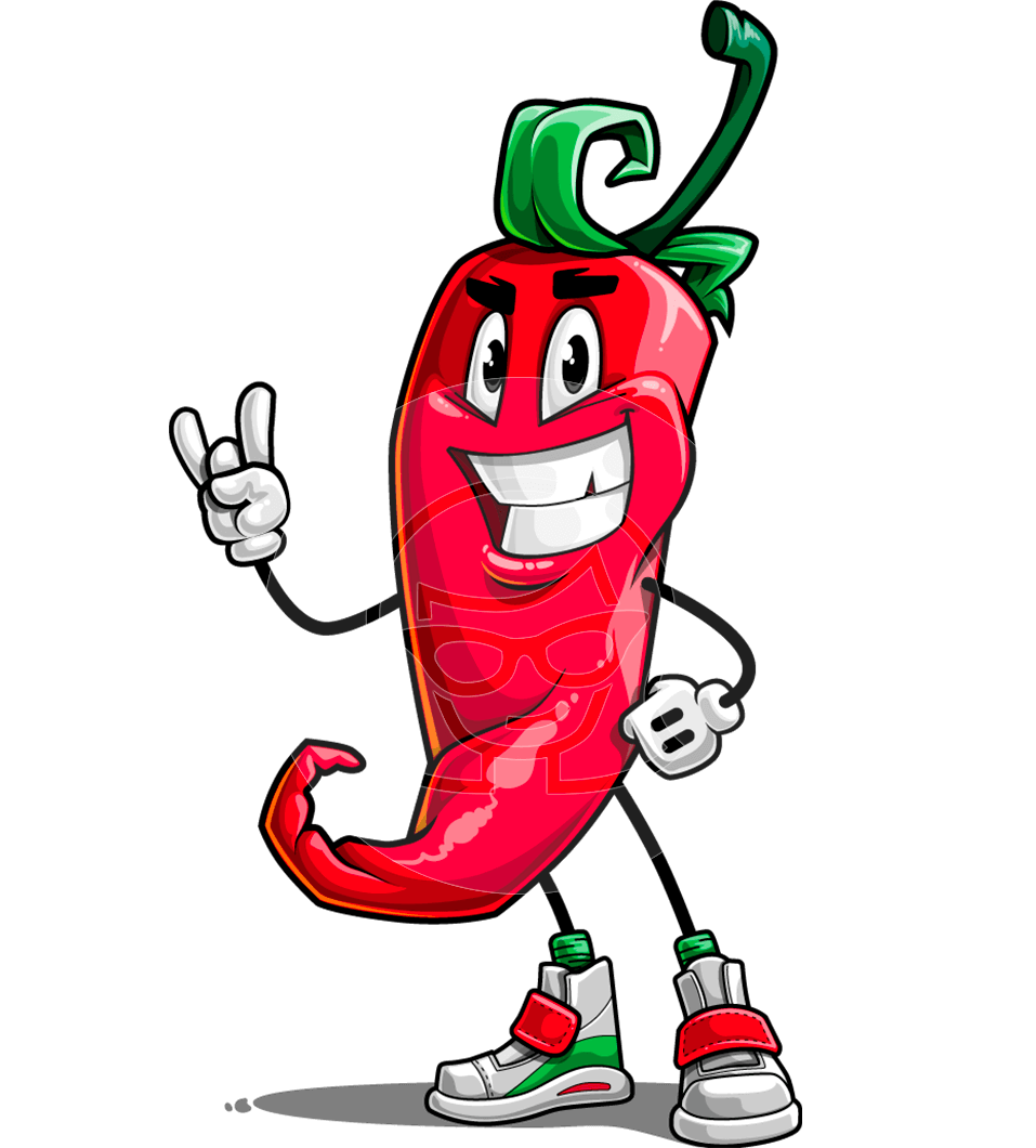 Chili Pepper Cartoon Character