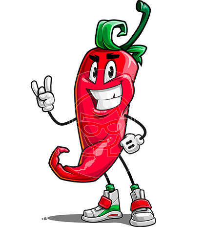 Chili Pepper Cartoon Character