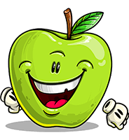 Apple Cartoon Character