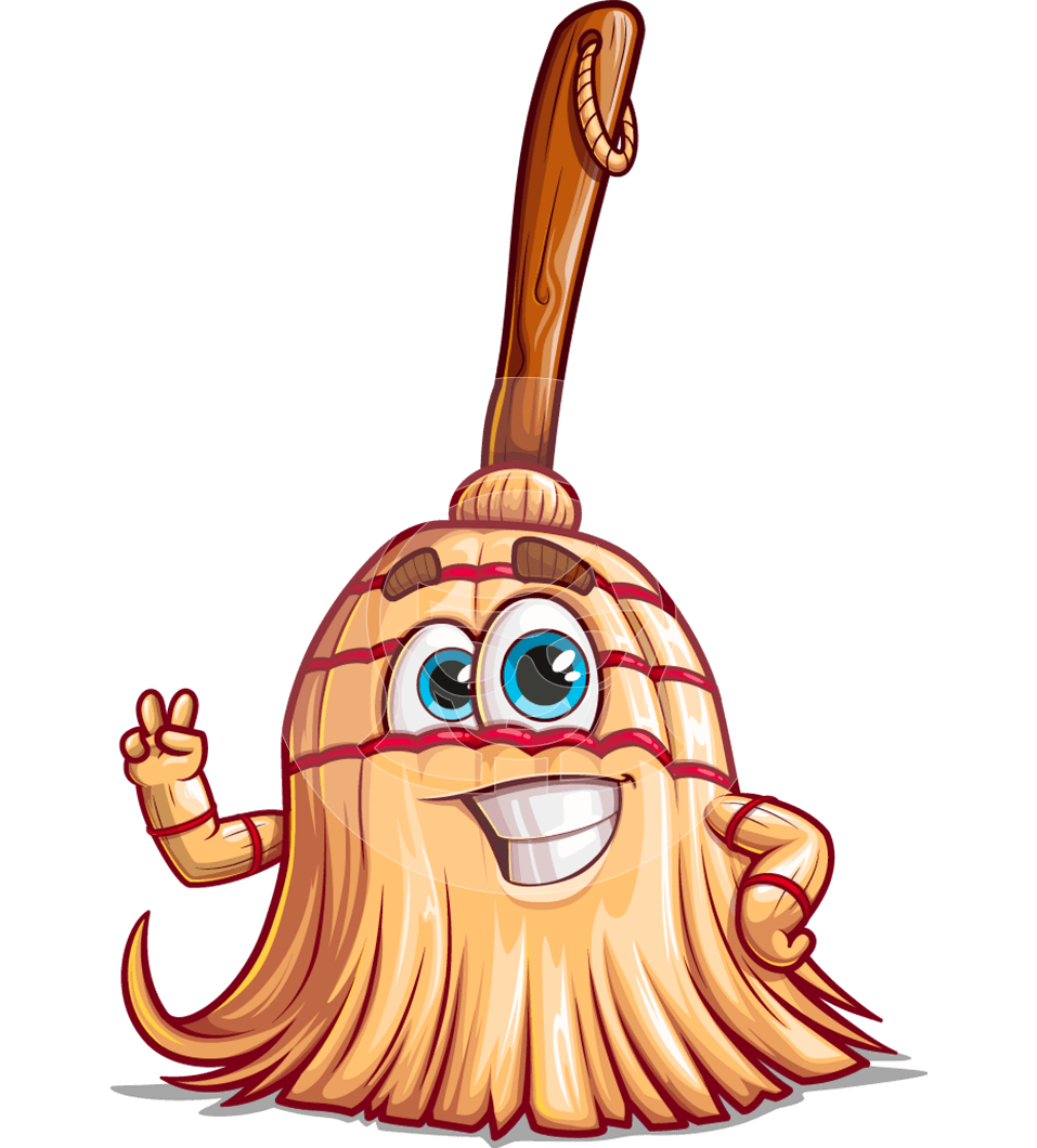 Broom Cartoon Character