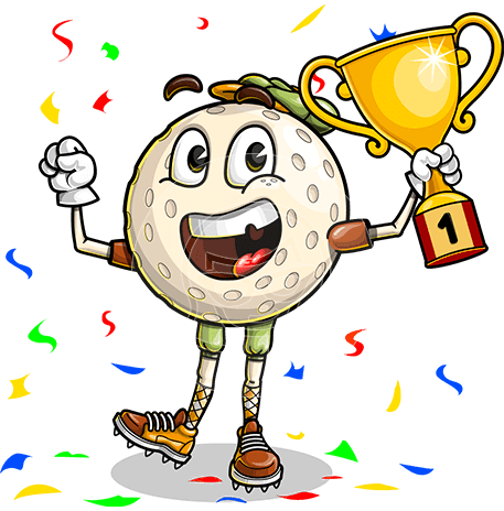 Golf Ball Cartoon Character