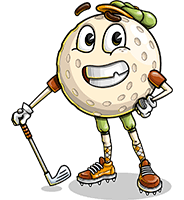 Golf Ball Cartoon Character