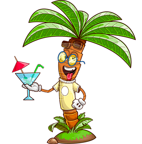 Palm Tree Cartoon Character