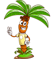 Palm Tree Cartoon Character