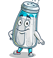 Salt Shaker Cartoon Character