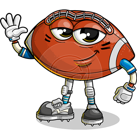 Football Cartoon Character
