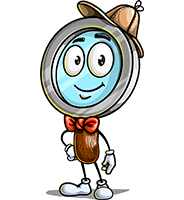 Magnifying Glass Cartoon Character