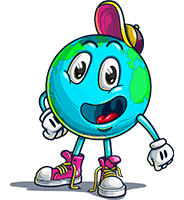 Planet Earth Cartoon Character