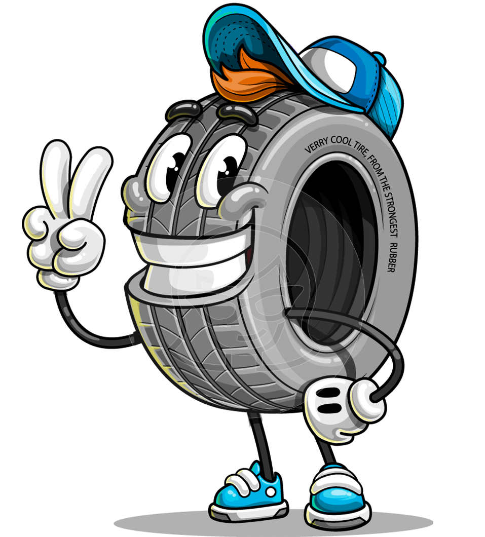 Tire Cartoon Character