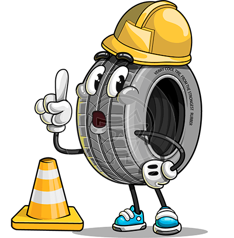 Tire Cartoon Character