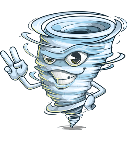 Tornado Cartoon Character